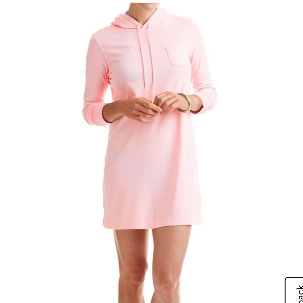 Vineyard vines pink hooded long sleeve coverup